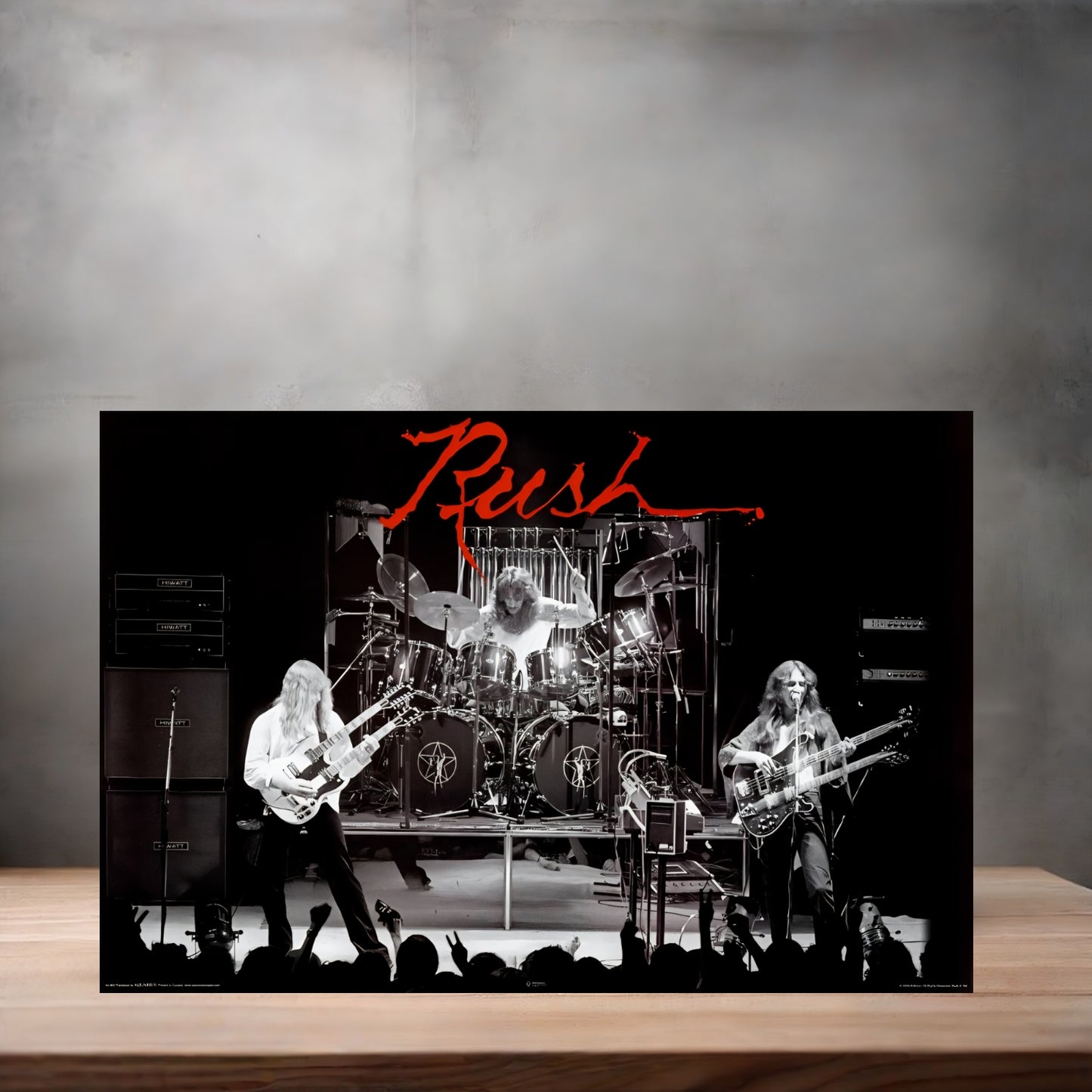 Rush concert poster on aluminum print. Multiple sizes available