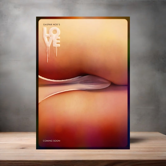 Gasper Noe's Love movie poster on aluminum print. Multiple sizes available.