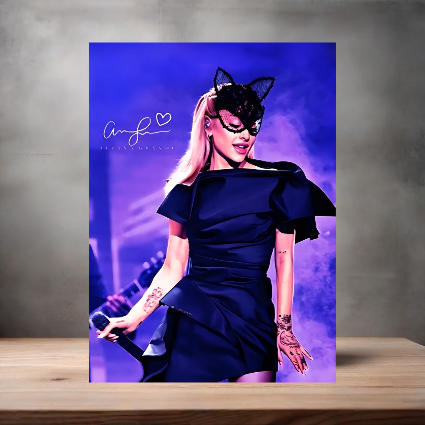 Ariana Grande stage poster on aluminum print. Multiple sizes available
