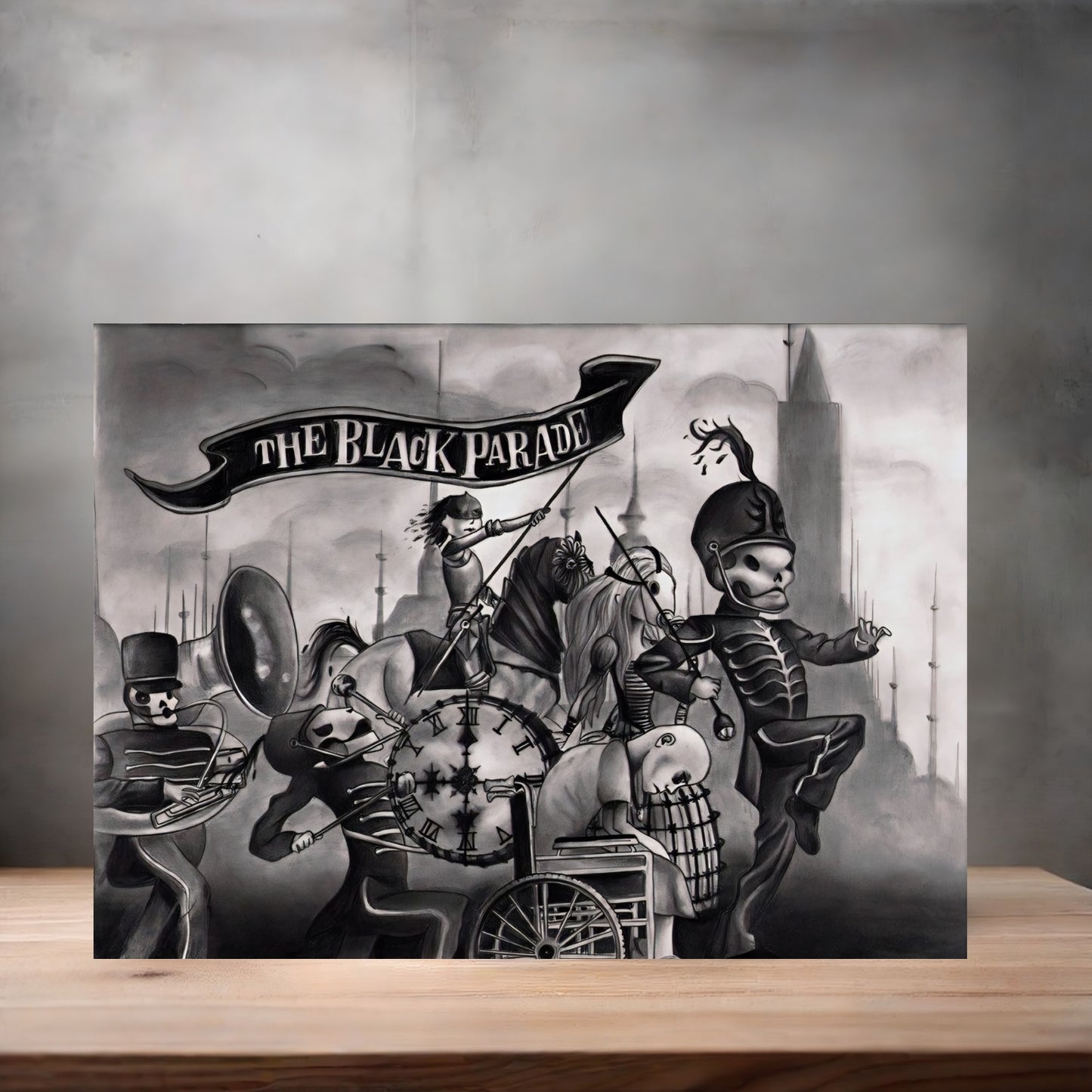 My Chemical Romance The Black Parade v2 poster on aluminum print. Multiple sizes available