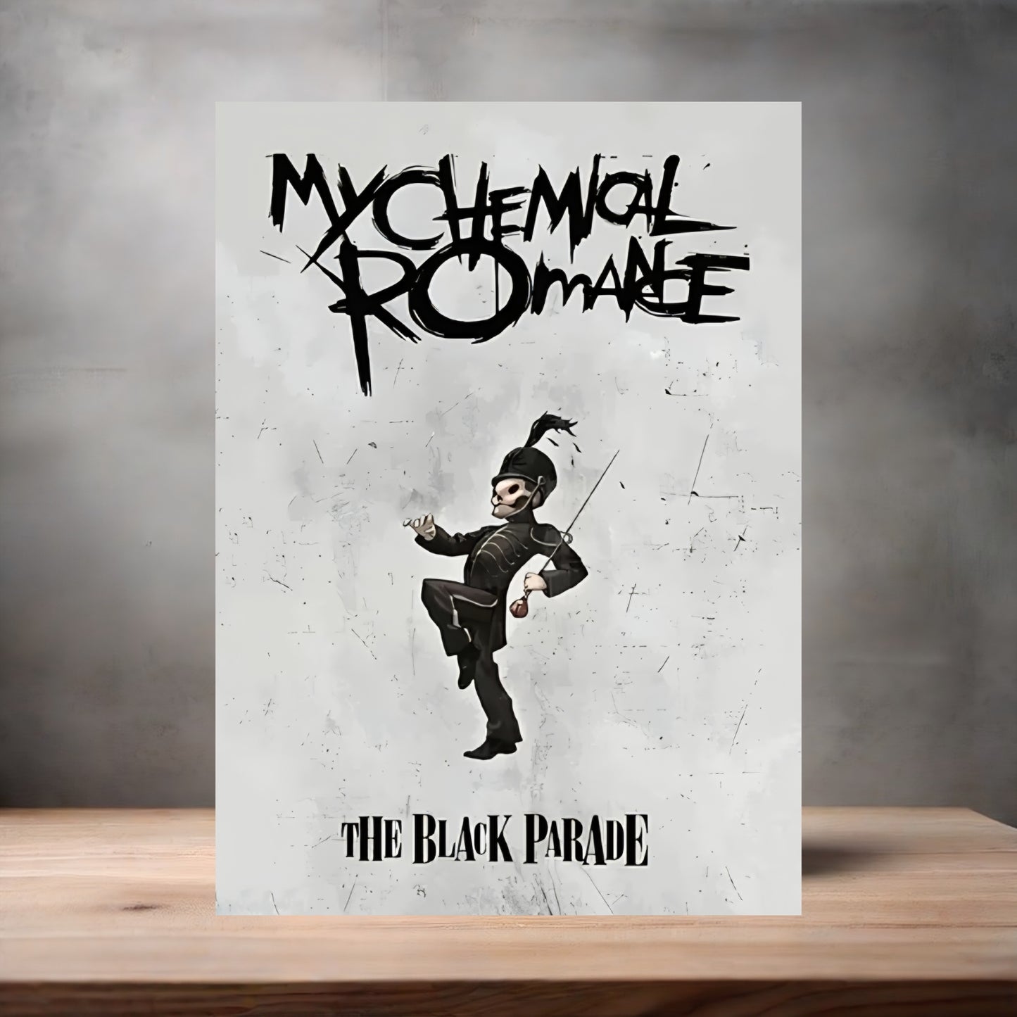 My Chemical Romance The Black Parade Grayish poster on aluminum print. Multiple sizes available