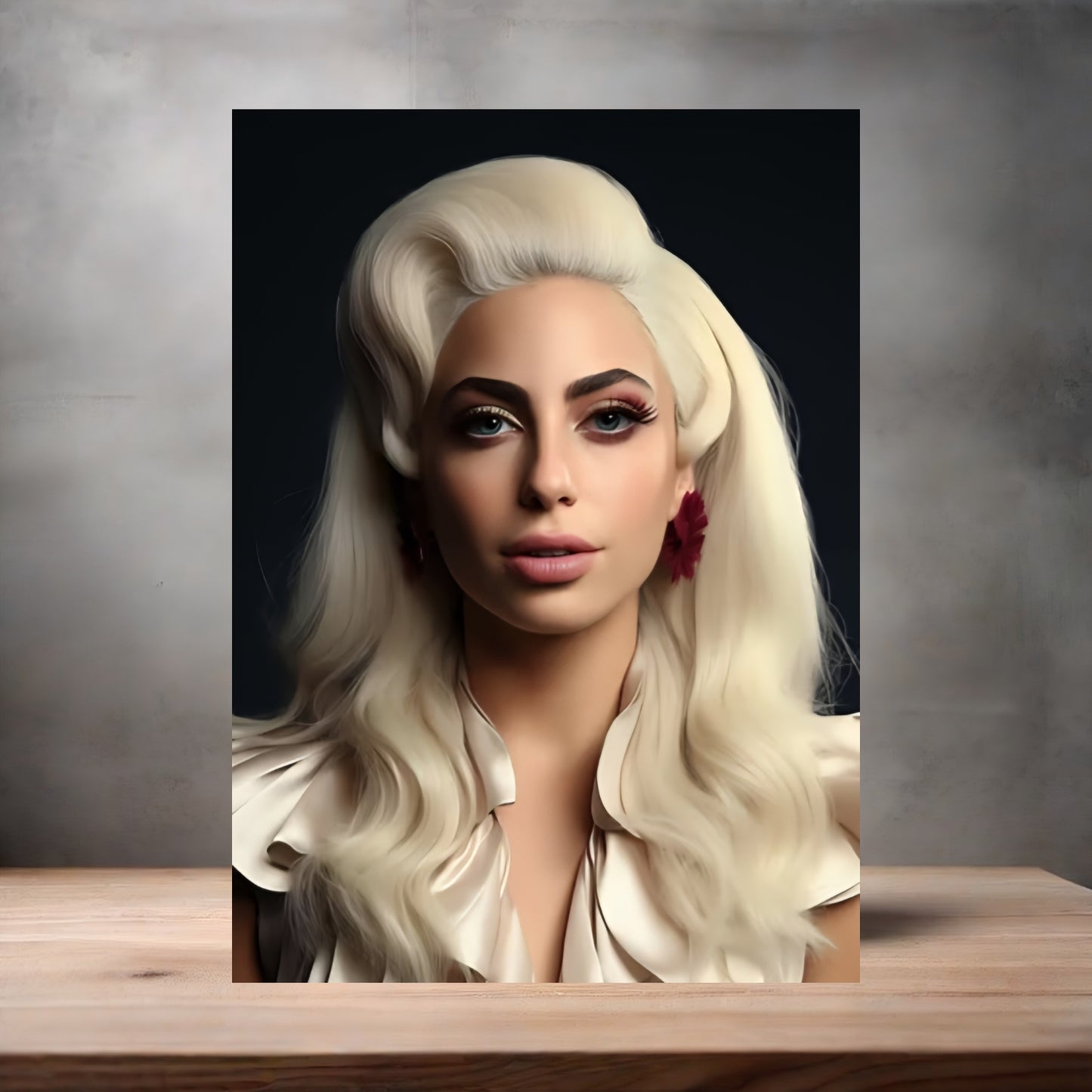 Lady Gaga poster on aluminum print. Multiple sizes available
