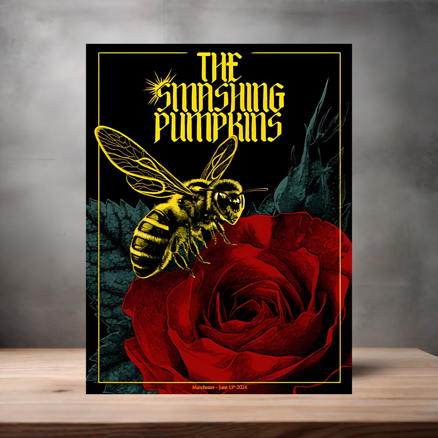 The Smashing Pumpkins Manchester concert poster on aluminum print. Multiple sizes available