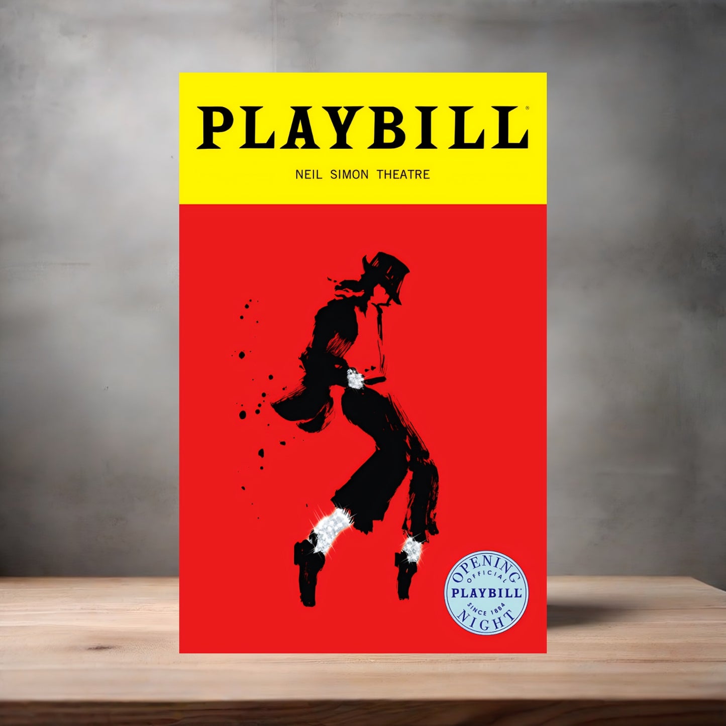 Playbill Michael Jackson v1 poster on aluminum print. Multiple sizes available