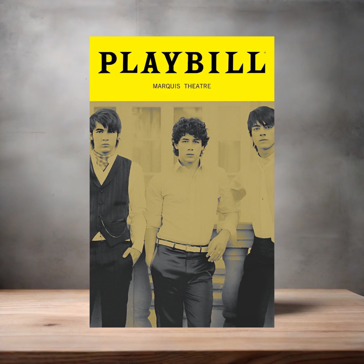 Playbill Jonas Brothers poster on aluminum print. Multiple sizes available