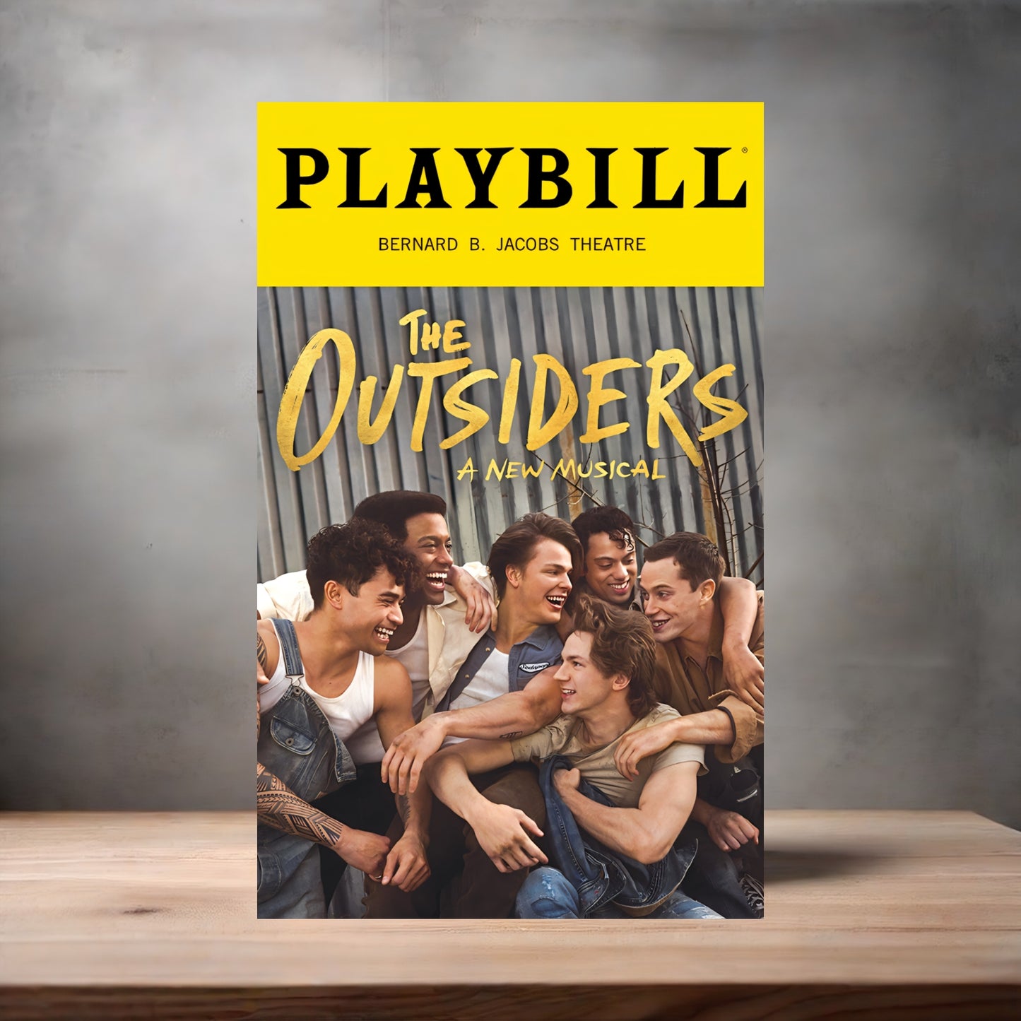 Playbill The Outsiders poster on aluminum print. Multiple sizes available