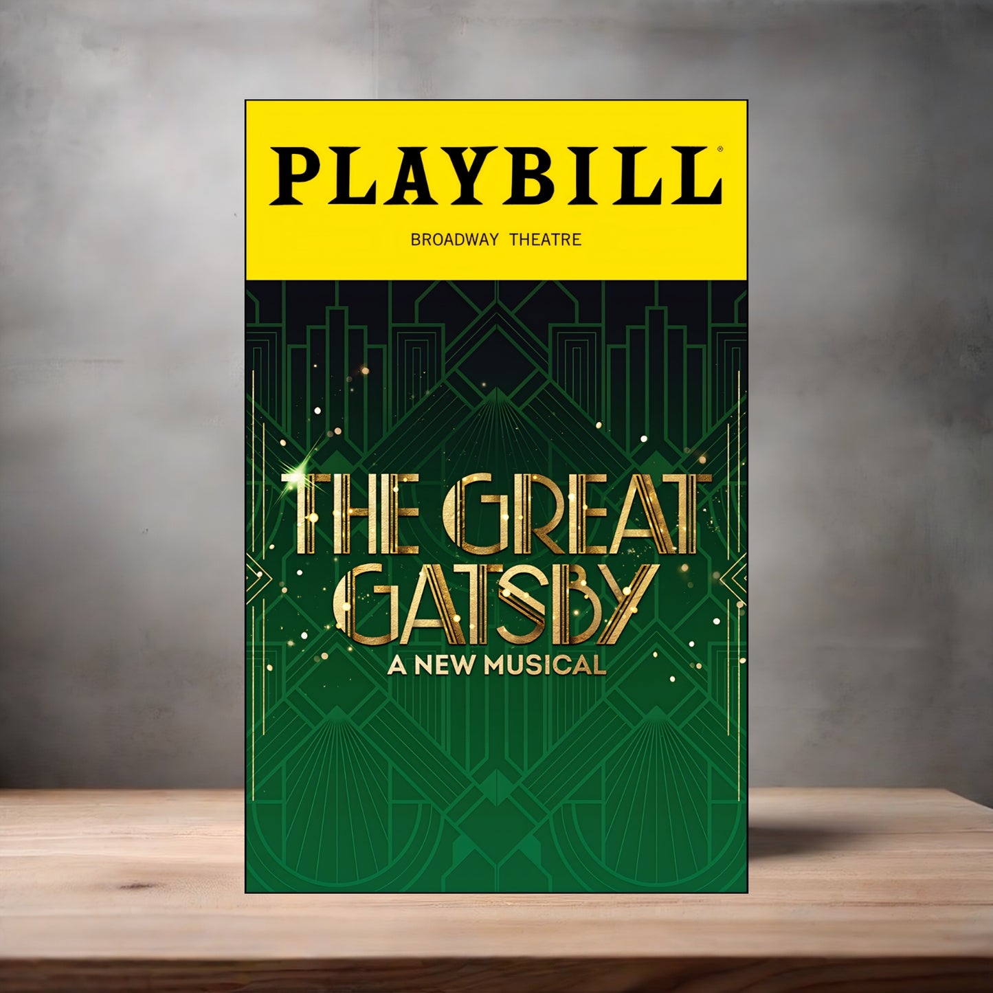 Playbill The Great Gatsby poster on aluminum print. Multiple sizes available