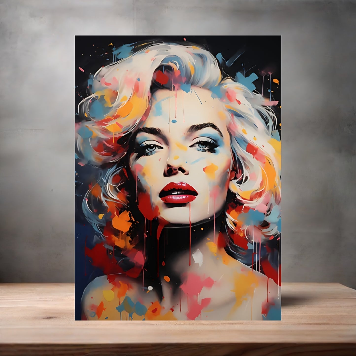 Marilyn Monroe poster on aluminum print. Multiple sizes available