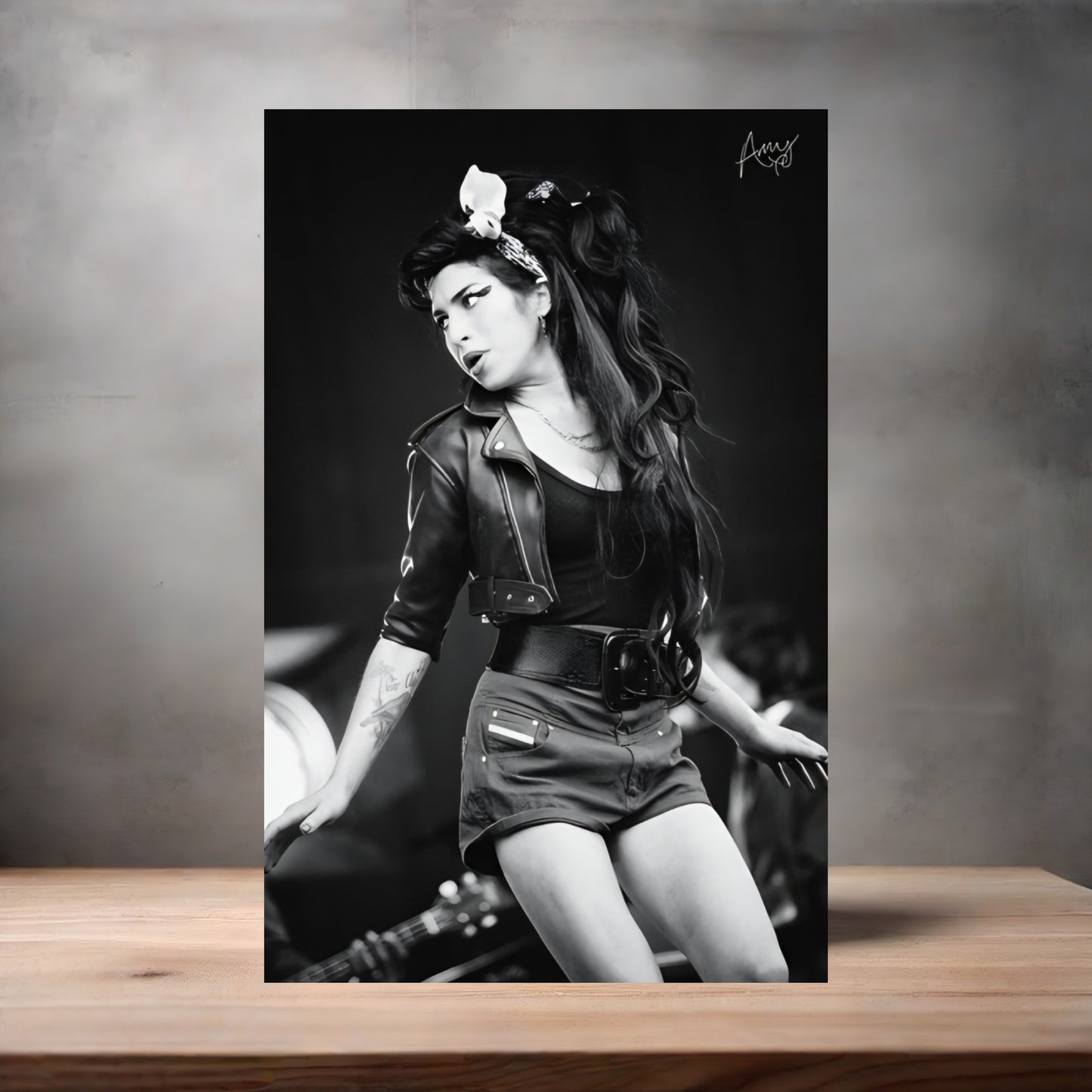 Amy Winehouse v6 poster on aluminum print. Multiple sizes available