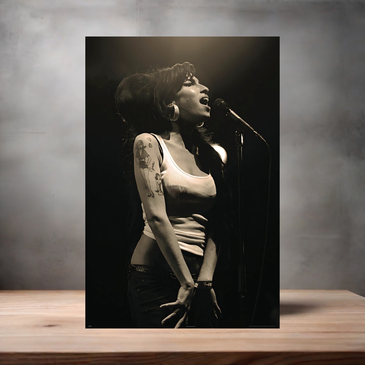 Amy Winehouse v5 poster on aluminum print. Multiple sizes available