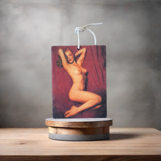 Marilyn Monroe mature sexy photo on car air freshener. Many scents to choose from