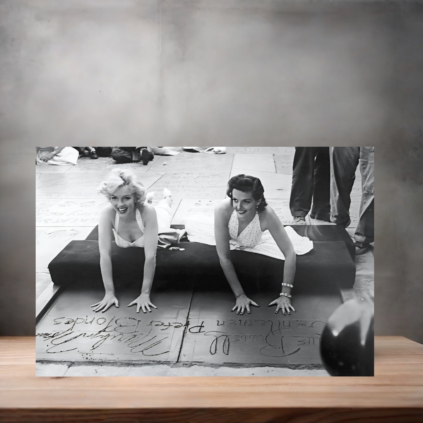 Marilyn Monroe and Jane Mansfield Hollywood Star poster on aluminum print. Multiple sizes available
