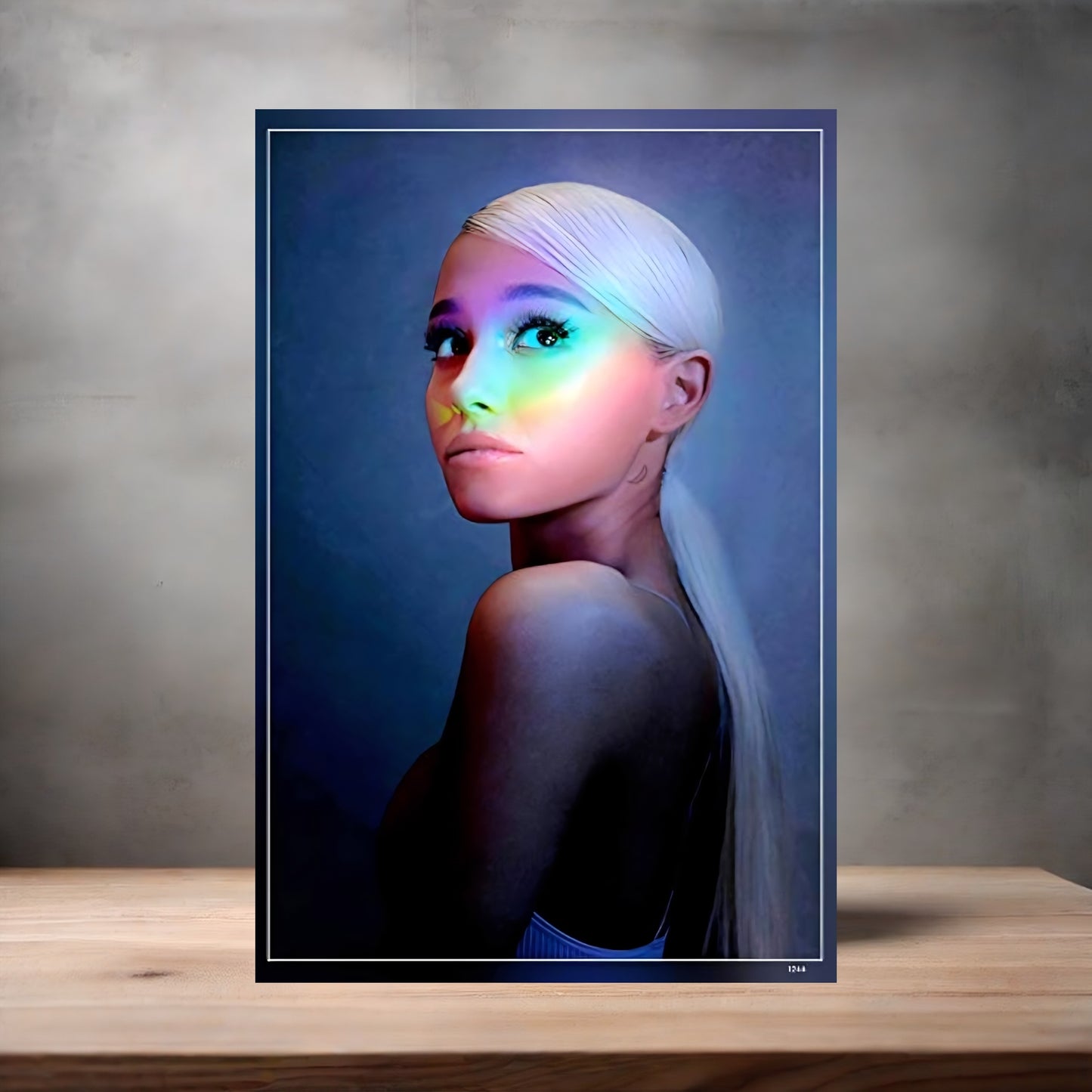 Ariana Grande v6 poster on aluminum print. Multiple sizes available