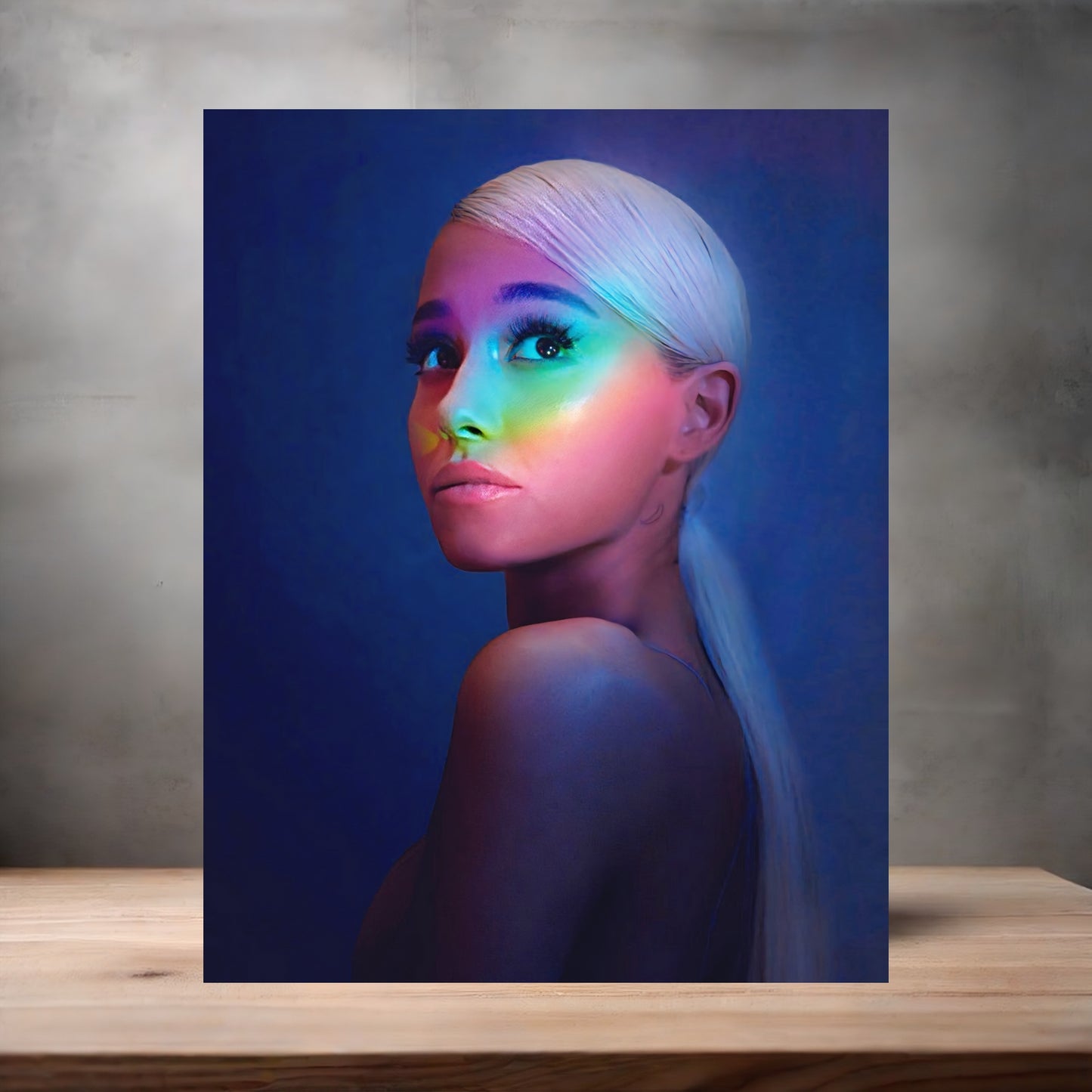 Ariana Grande poster on aluminum print. Multiple sizes available