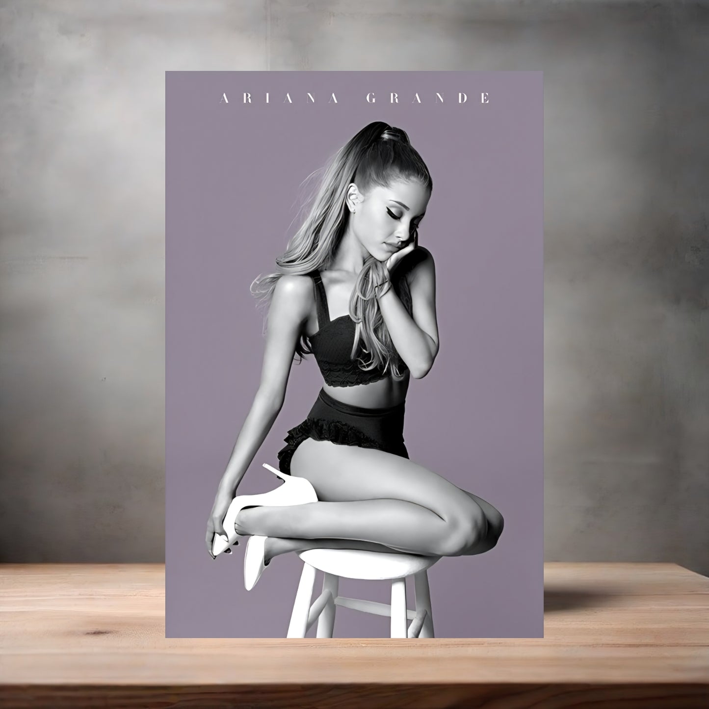 Ariana Grande v3 poster on aluminum print. Multiple sizes available