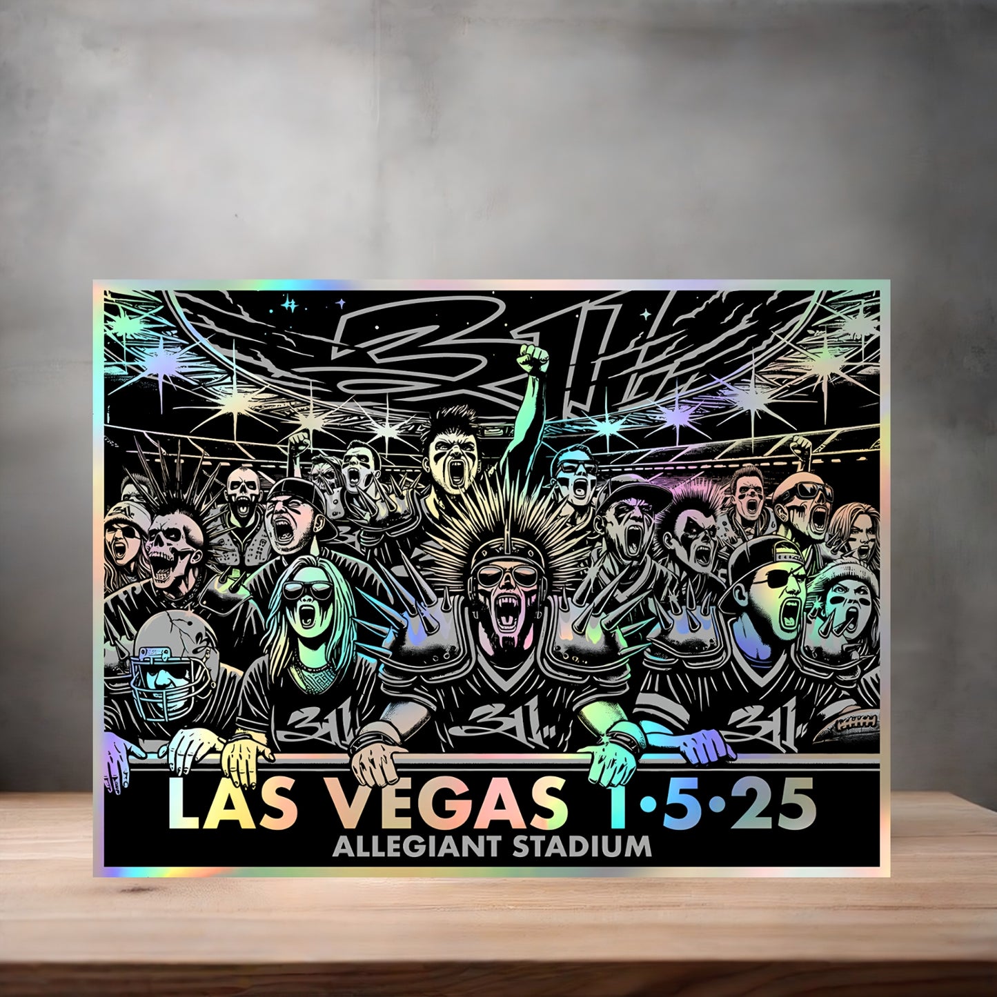 311 Las Vegas concert poster on aluminum print. Multiple sizes available