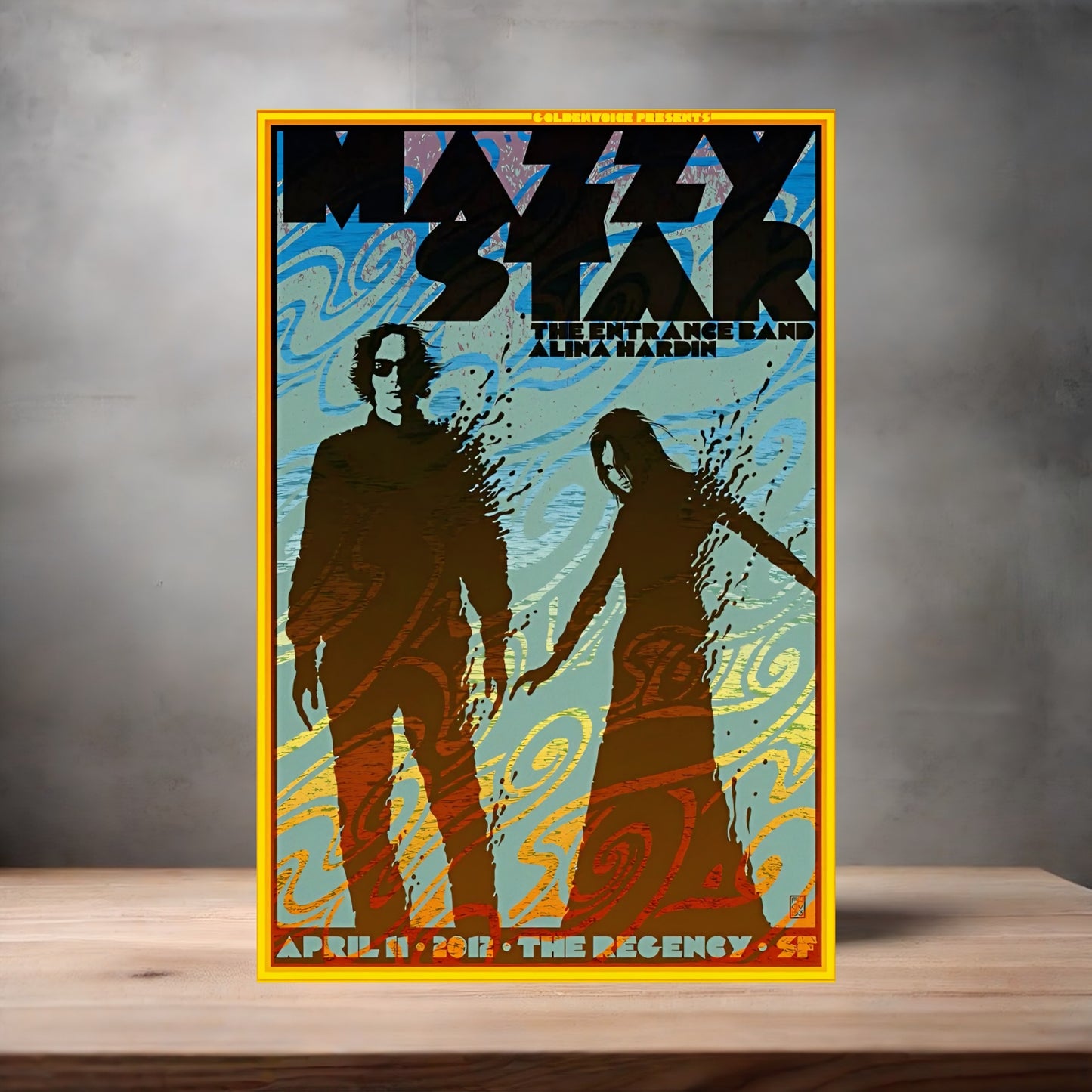 Mazzy Star concert poster on aluminum print. Multiple sizes available