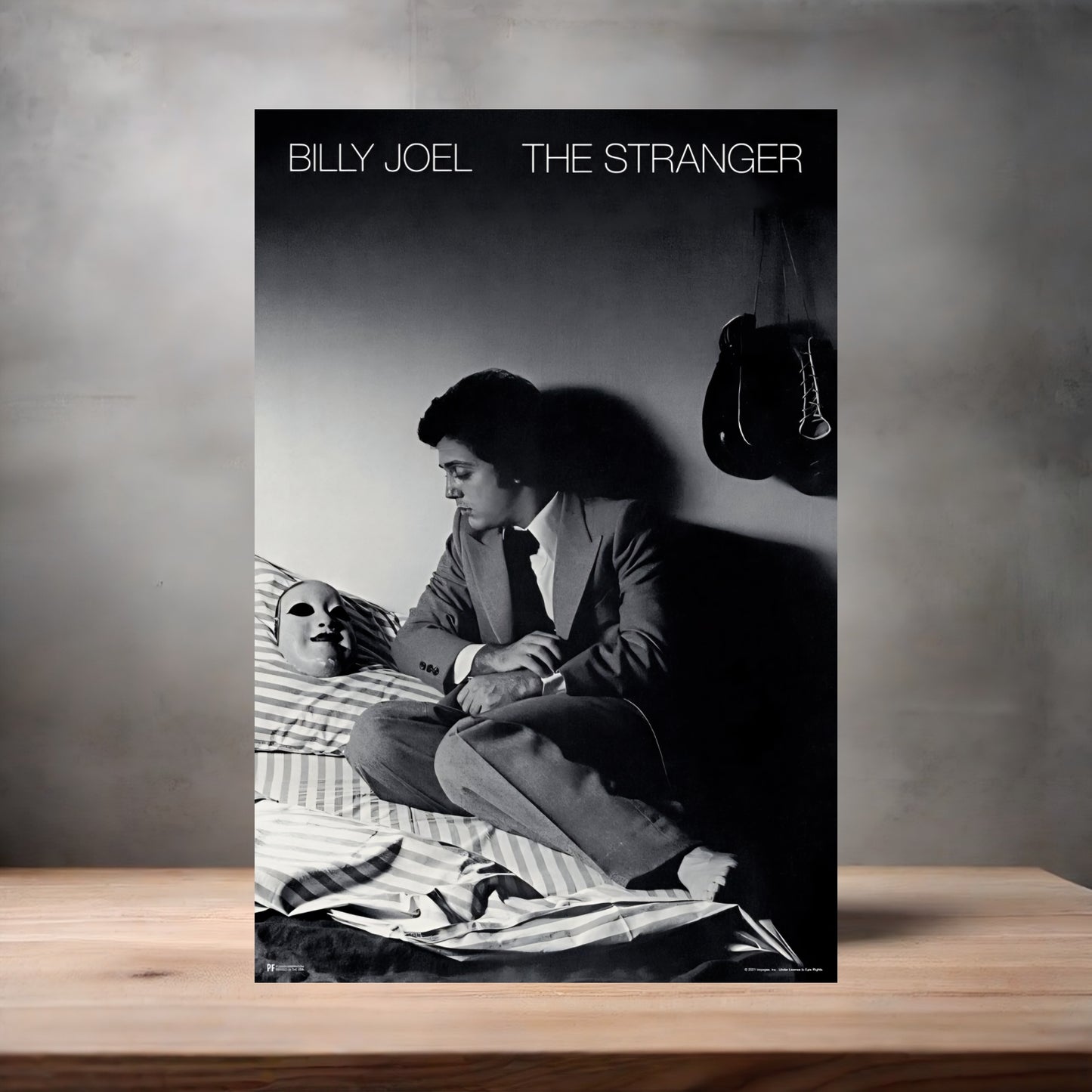 Billy Joel, The Stranger album poster on aluminum print. Multiple sizes available