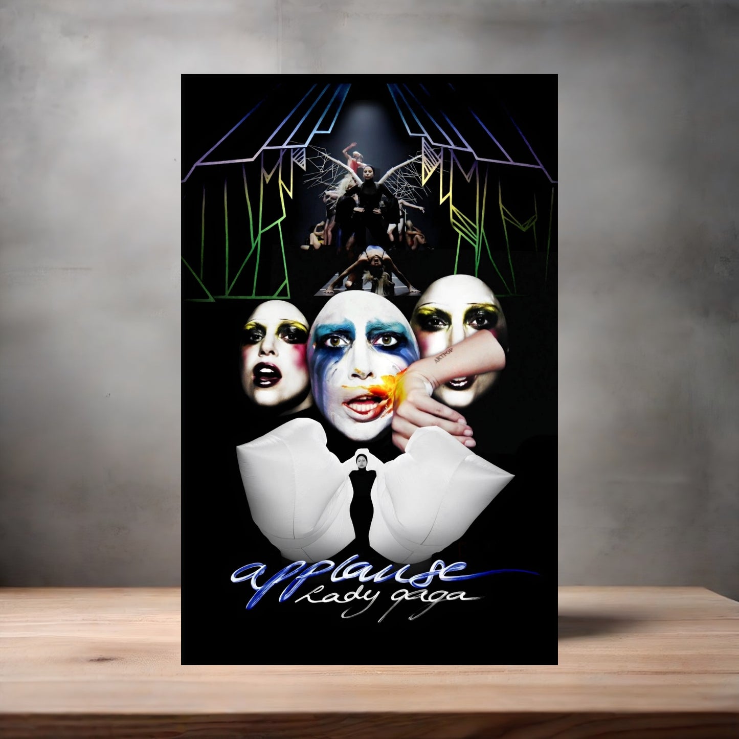 Lady Gaga applause poster on aluminum print. Multiple sizes available