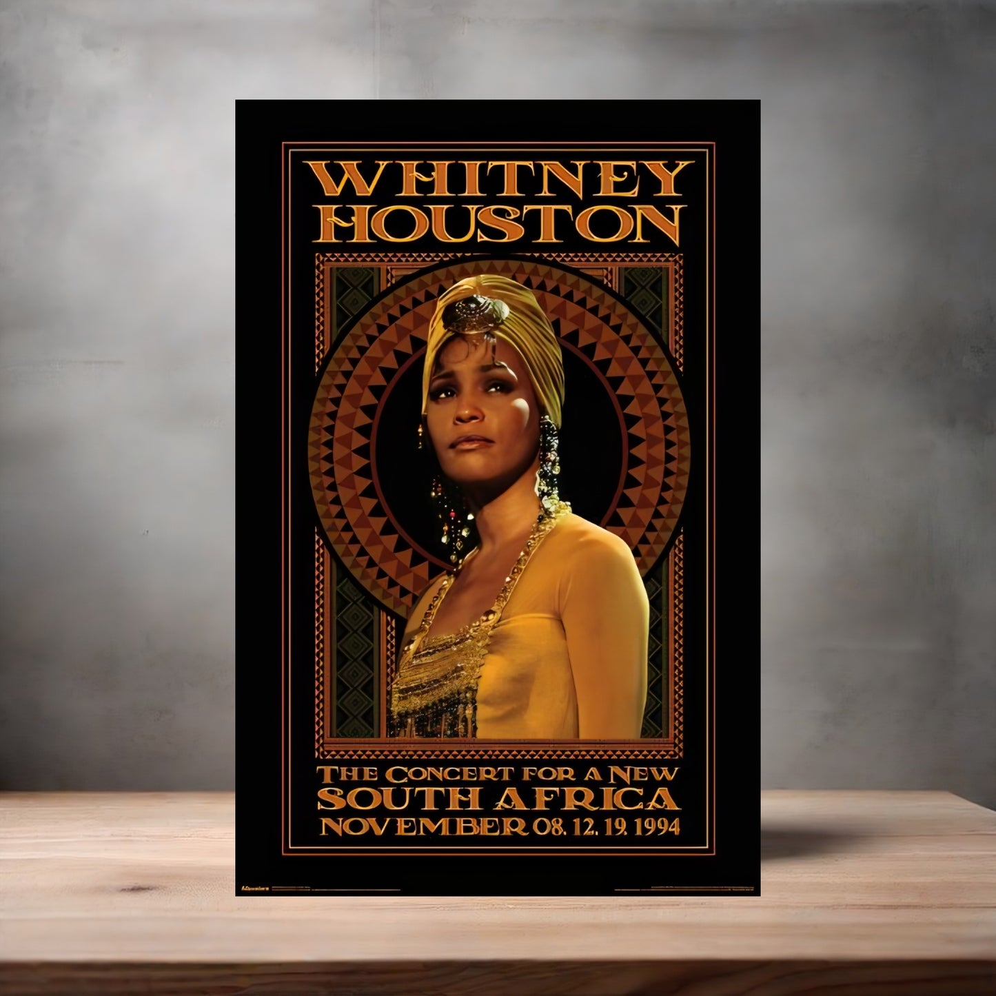 Whitney Houston South Africa concert poster on aluminum print. Multiple sizes available