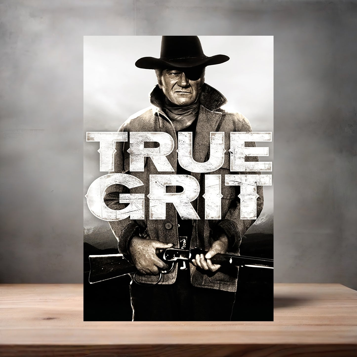True Grit movie poster on aluminum print. Multiple sizes available.