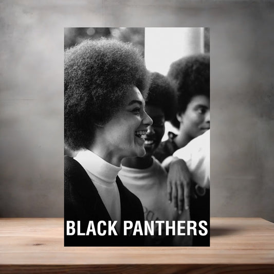 Black Panthers movie poster on aluminum print. Multiple sizes available.