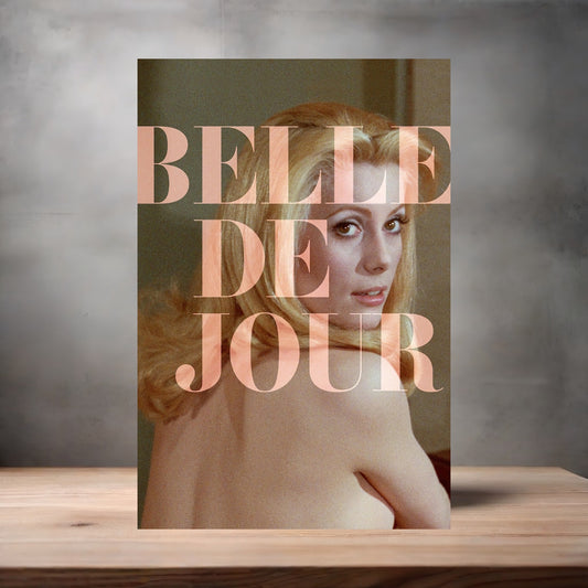 Belle De Jour movie poster on aluminum print. Multiple sizes available.