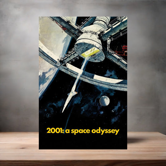 2001: A Space Odyssey movie poster on aluminum print. Multiple sizes available.
