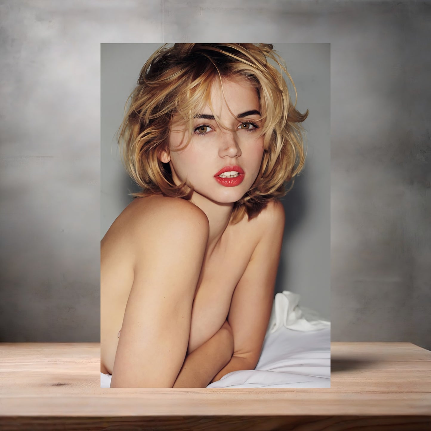 Sexy Ana de Armas color poster on aluminum print. Multiple sizes available