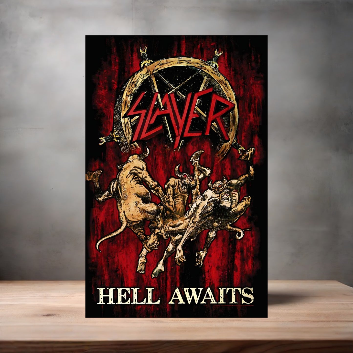 Slayer rock poster on aluminum print. Multiple sizes available. V8