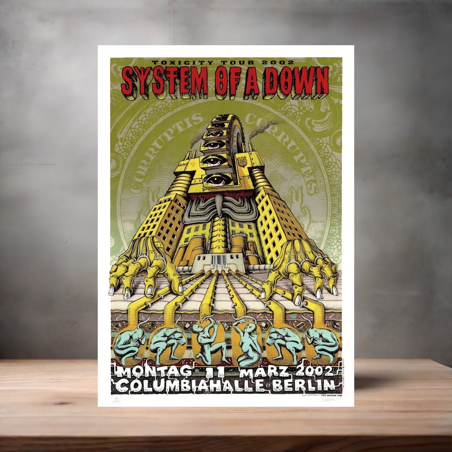 System of a Down rock poster on aluminum print. Multiple sizes available.