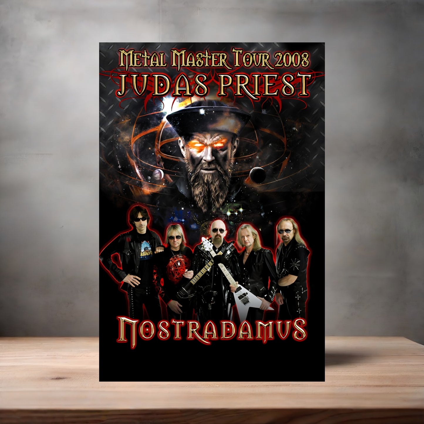 Judas Priest rock poster on aluminum print. Multiple sizes available. V3