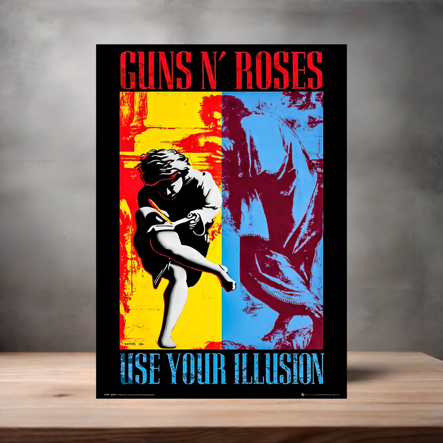 Guns n Roses Use your illusion poster on aluminum print. Multiple sizes available.