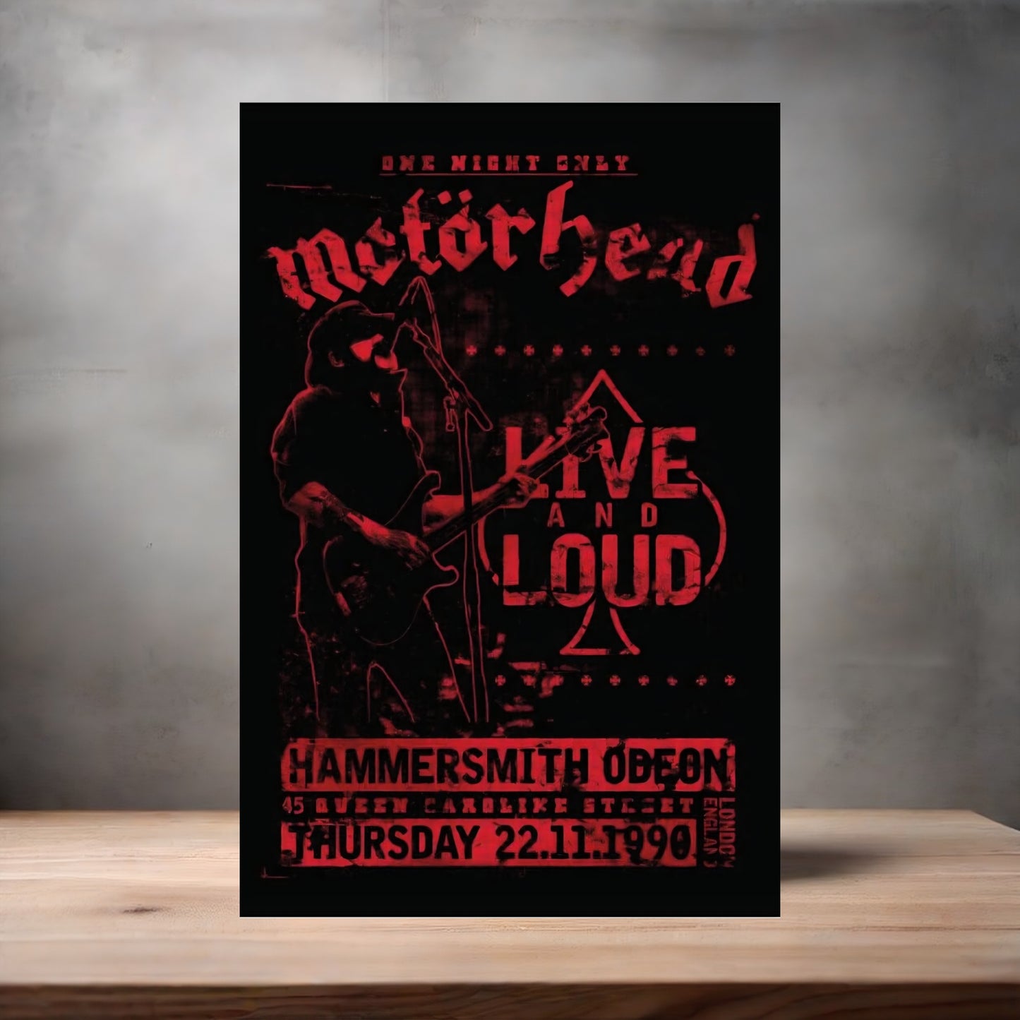Motorhead poster on aluminum print. Multiple sizes available. V4