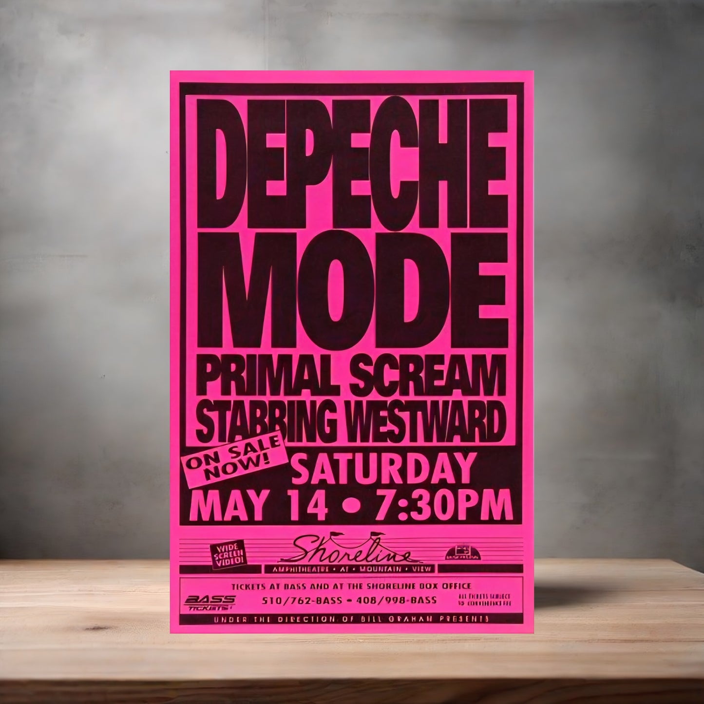 Depeche Mode concert poster on aluminum print. Multiple sizes available.