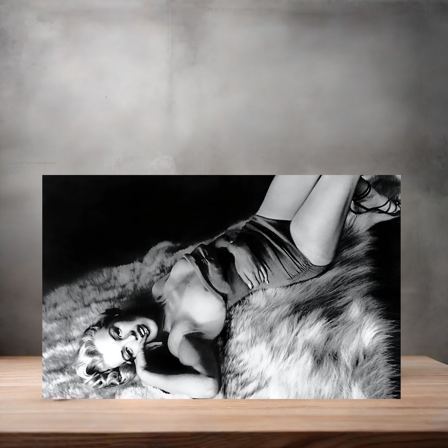 Marilyn Monroe adult pose poster on aluminum print. Multiple sizes available