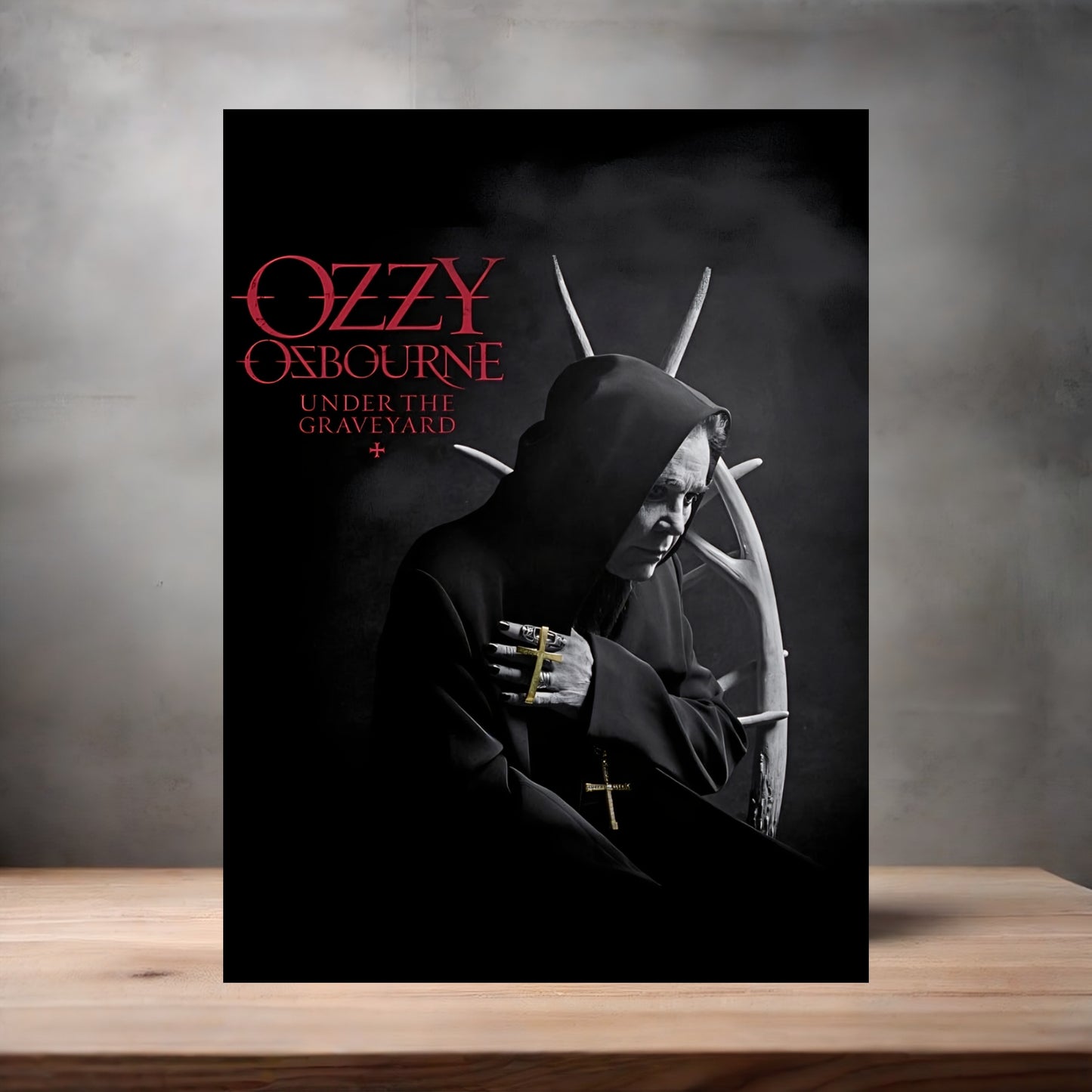 Ozzy Osbourne Under the Graveyard poster on aluminum print. Multiple sizes available