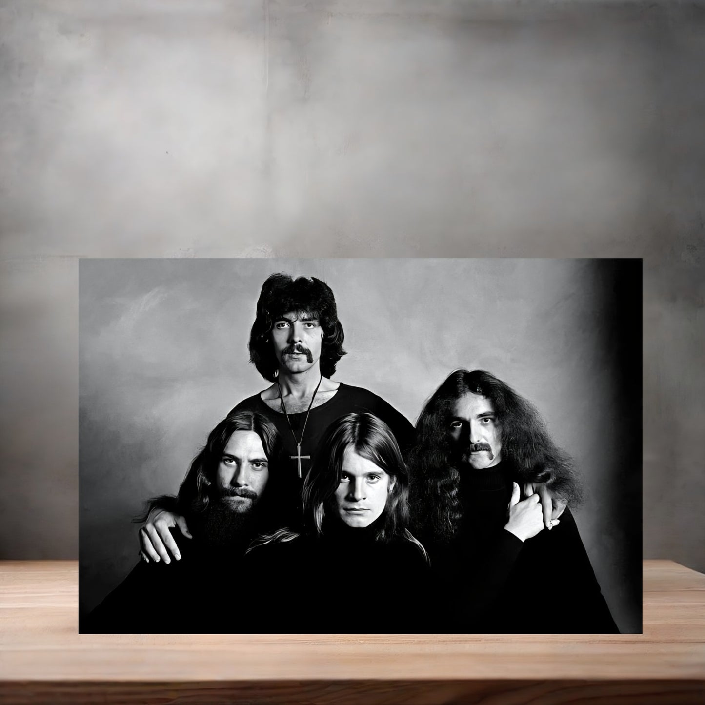 Black Sabbath band poster on aluminum print. Multiple sizes available