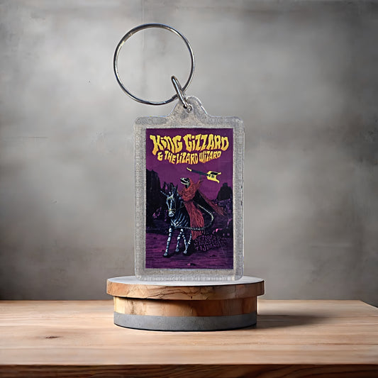 King Gizzard & the Lizard Wizard poster keychain with metal prints. v4