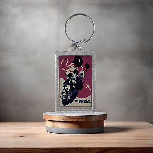 My Chemical Romance poster keychain with metal prints.
