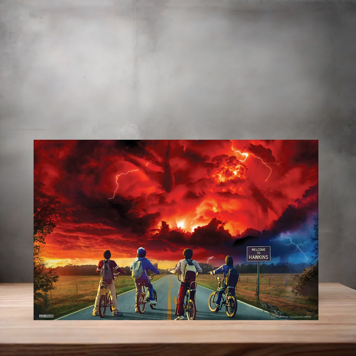 Stranger Things poster on aluminum print. Multiple sizes available