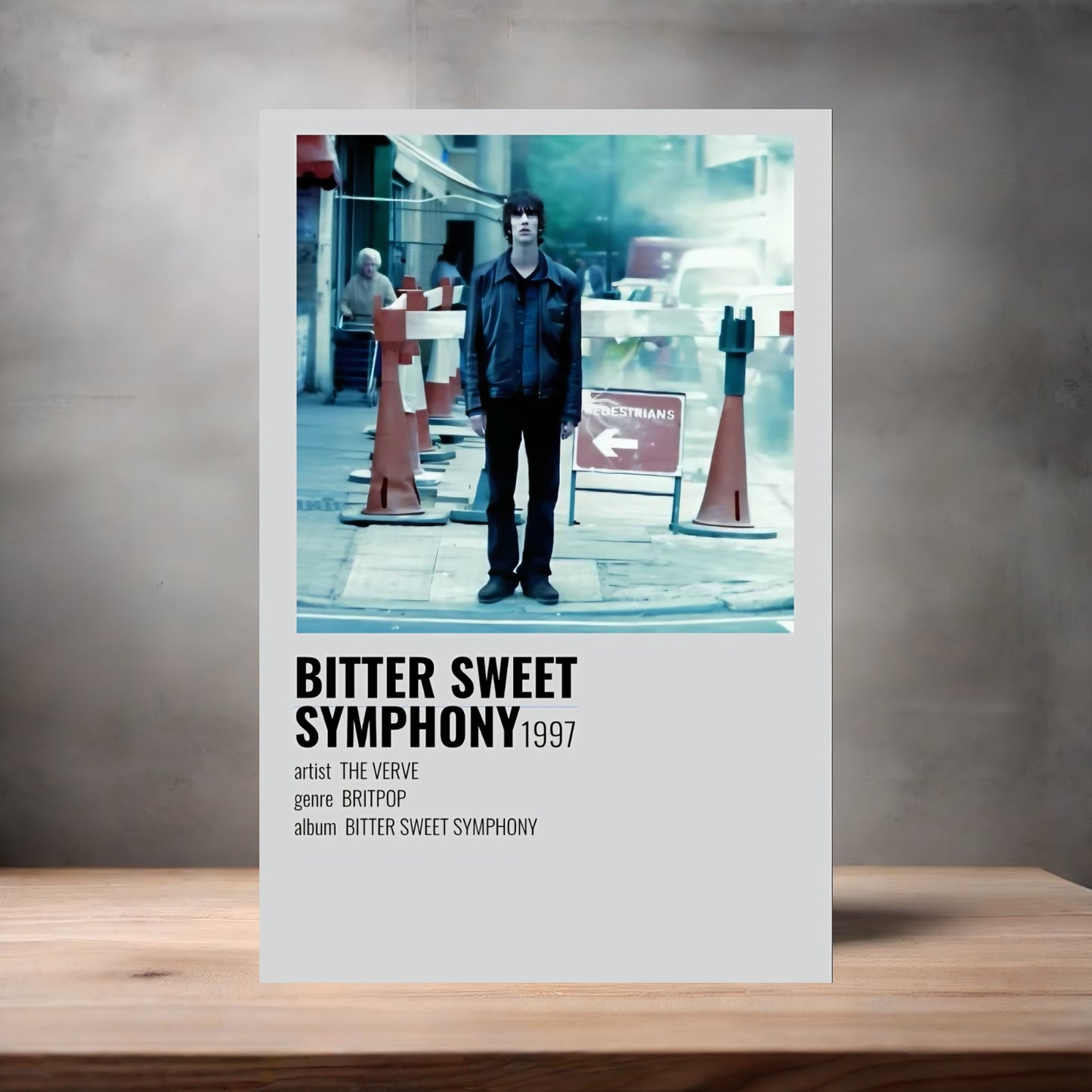The Verve Bittersweet Symphony poster on aluminum print. Multiple sizes available v2