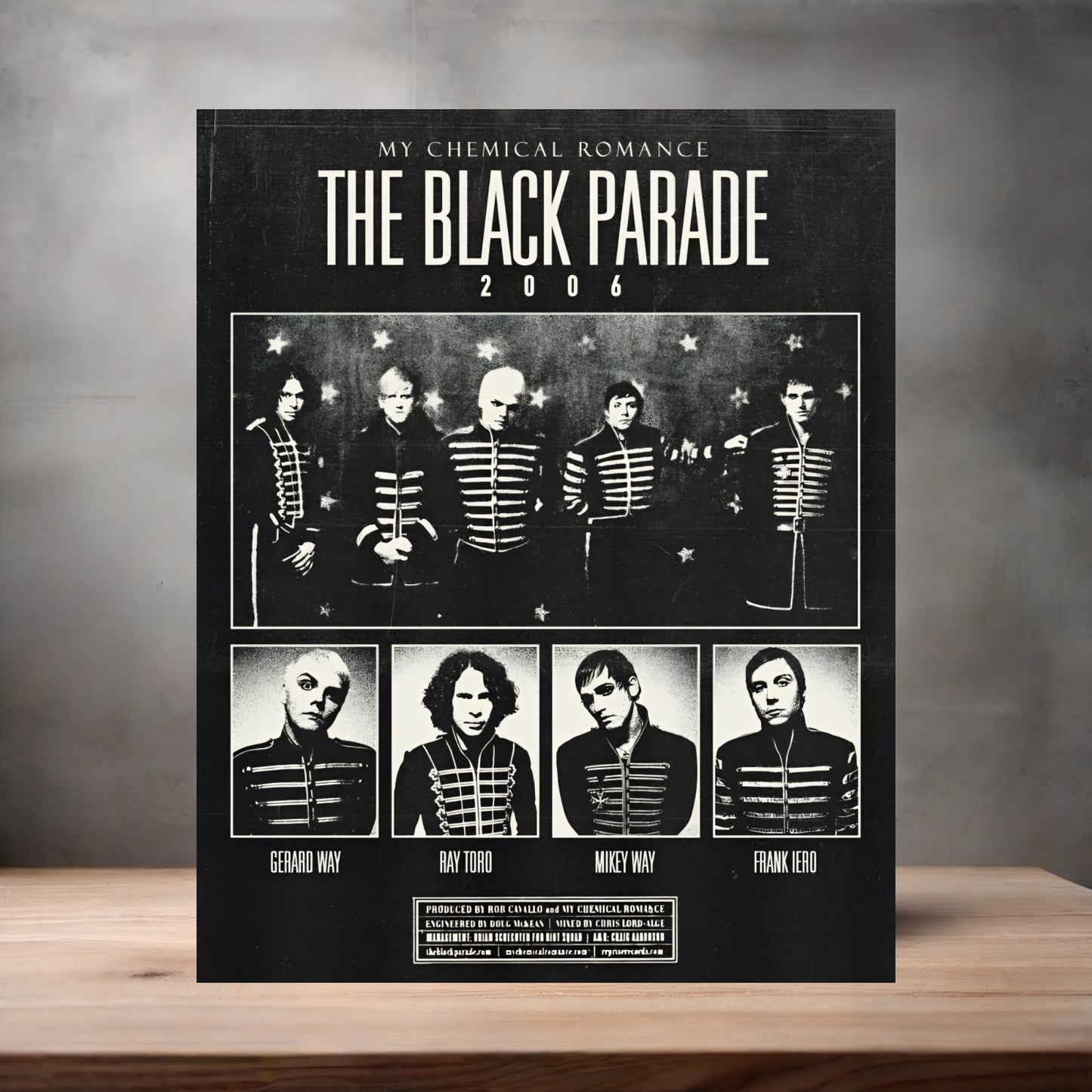 My Chemical Romance 2006 poster on aluminum print. Multiple sizes available