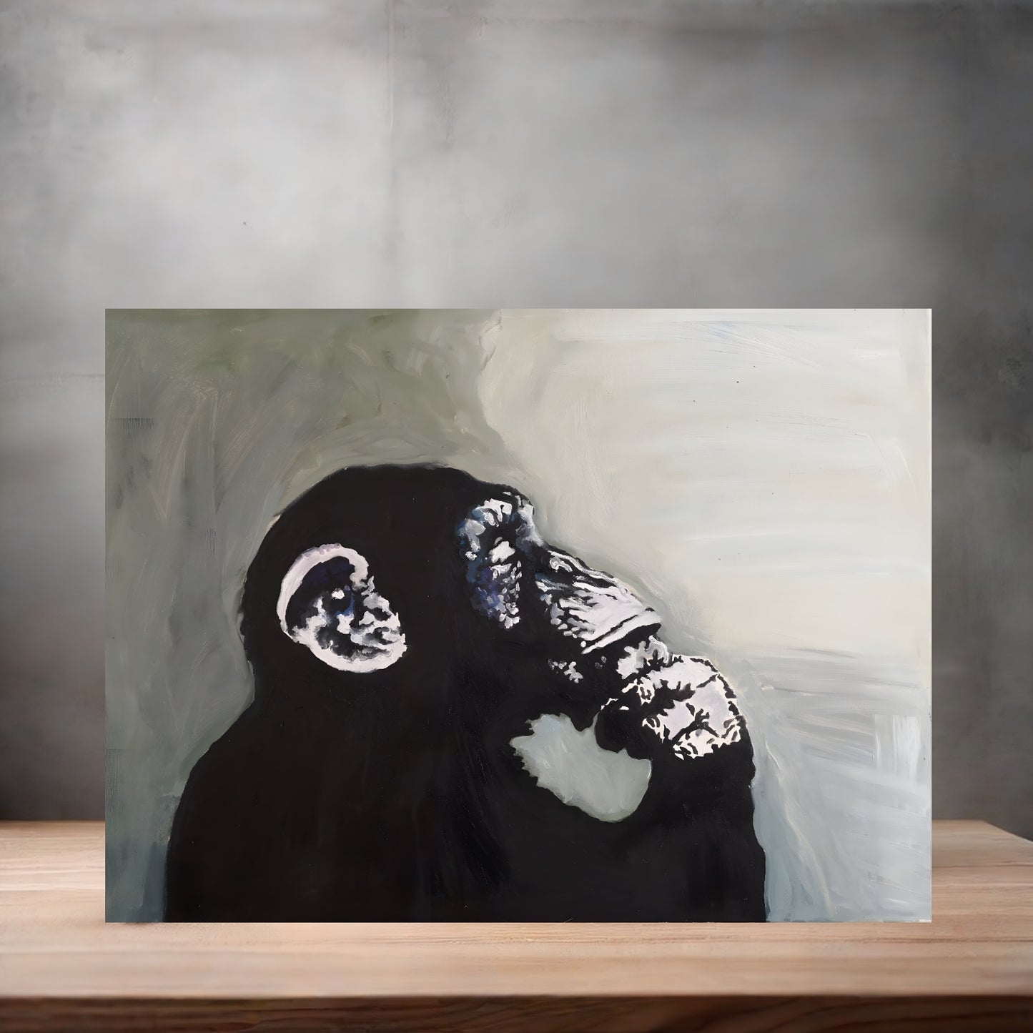 Banksy Art poster on aluminum print. Multiple sizes available, Thinker Monkey