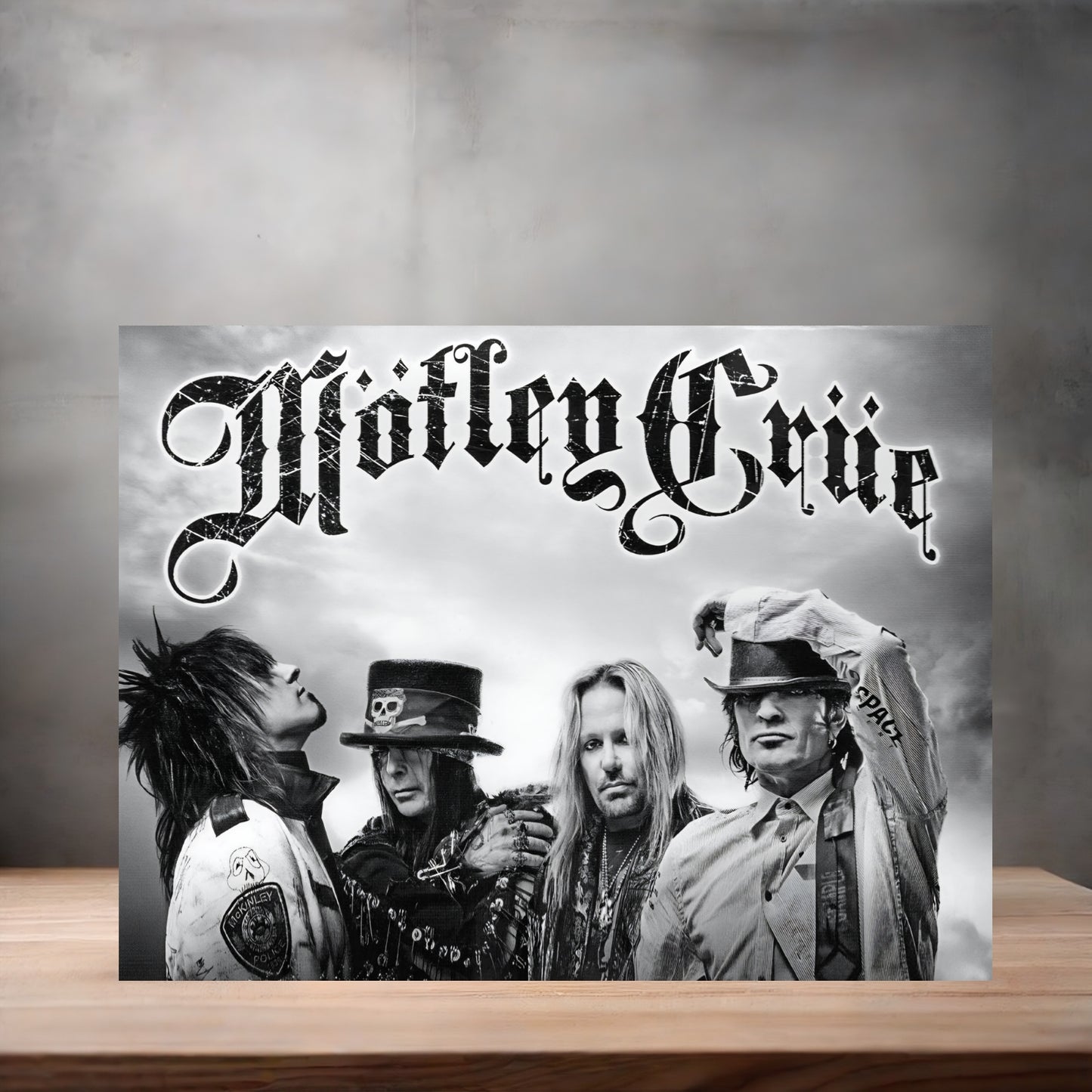 Motley Crue poster on aluminum print. Multiple sizes available.
