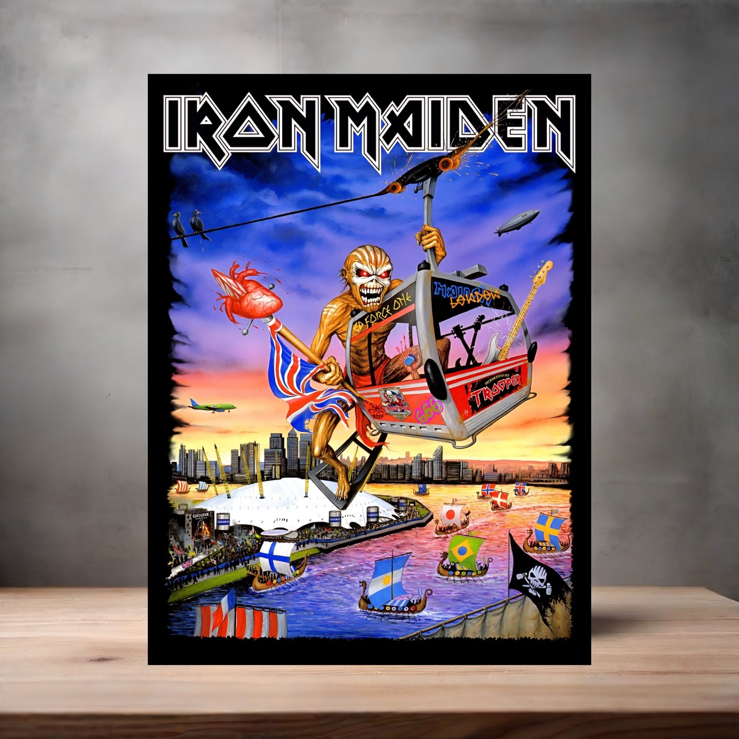 Iron Maiden poster on aluminum print. Multiple sizes available