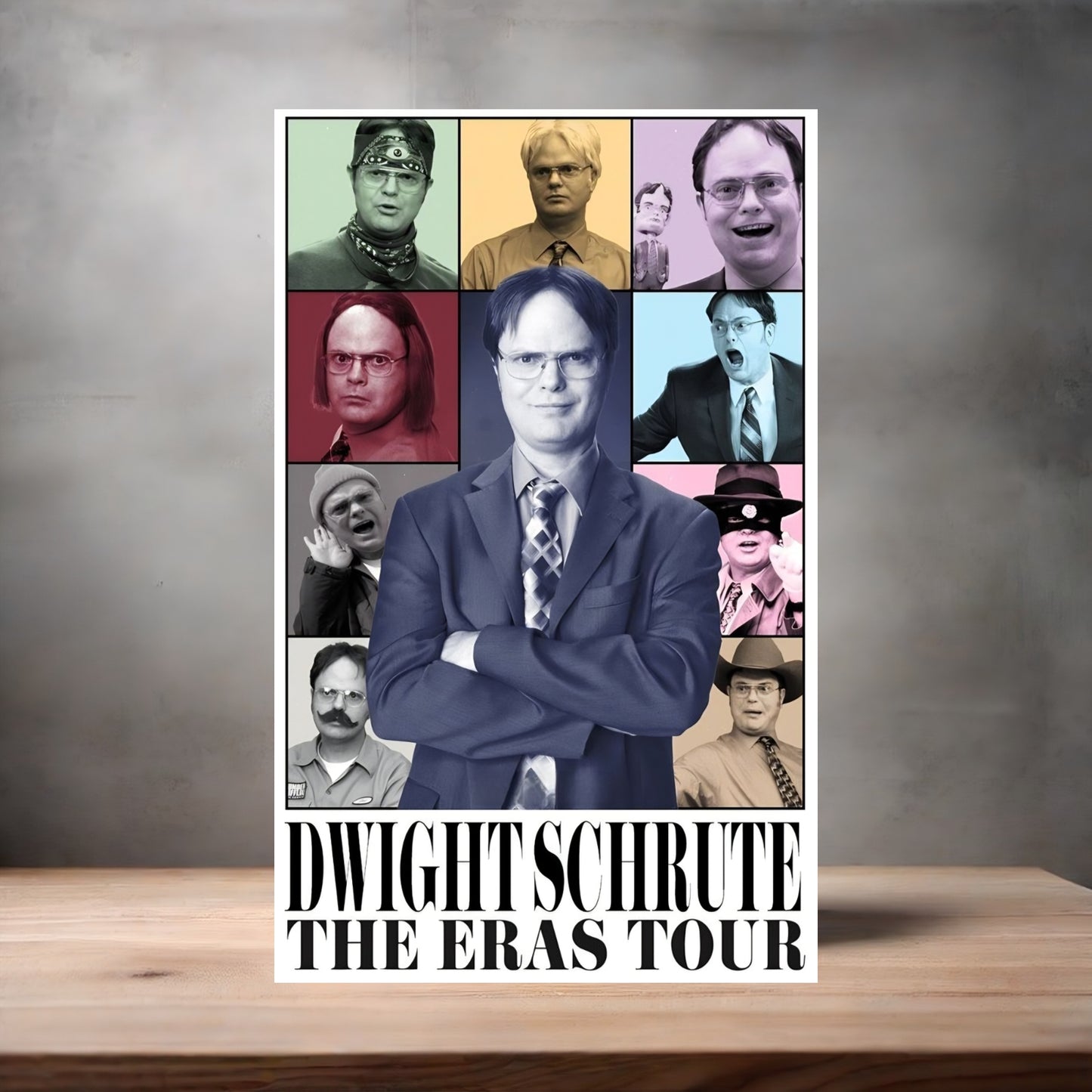 Dwight Schrute Eras tour poster on aluminum print. Multiple sizes available. The Office