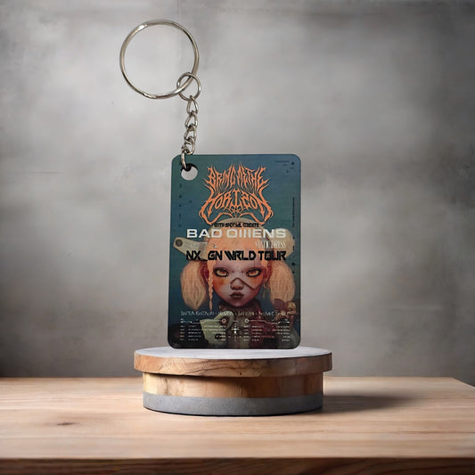Bad Omens and Bring me the Horizon concert keychain.