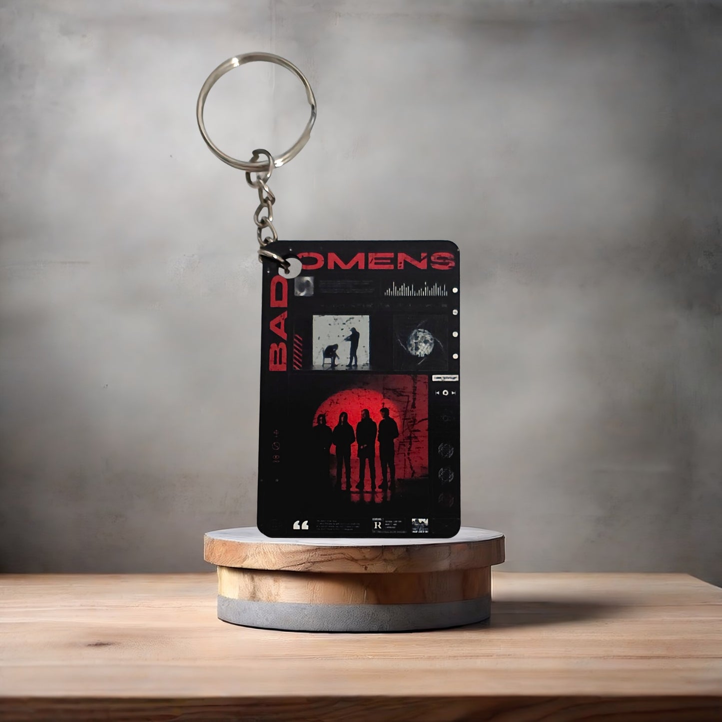 Bad Omens band keychain.