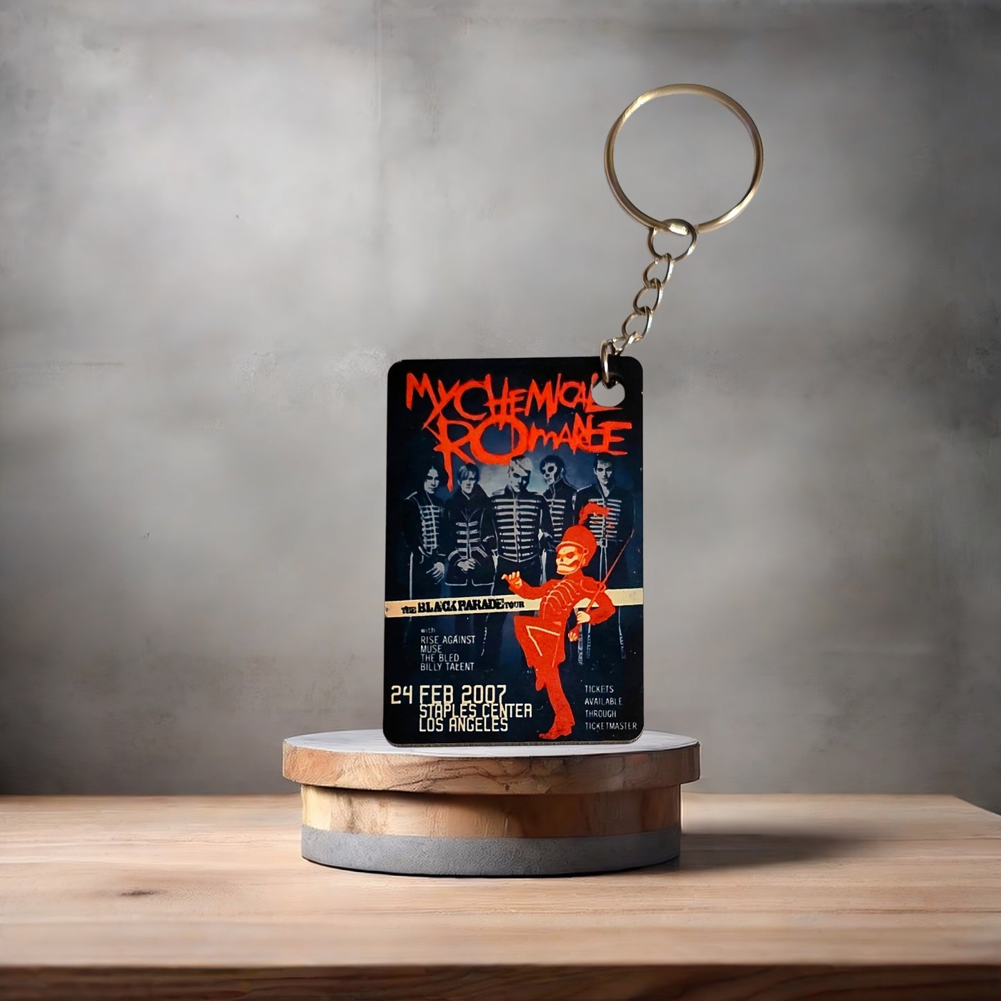My Chemical Romance concert Poster keychain.